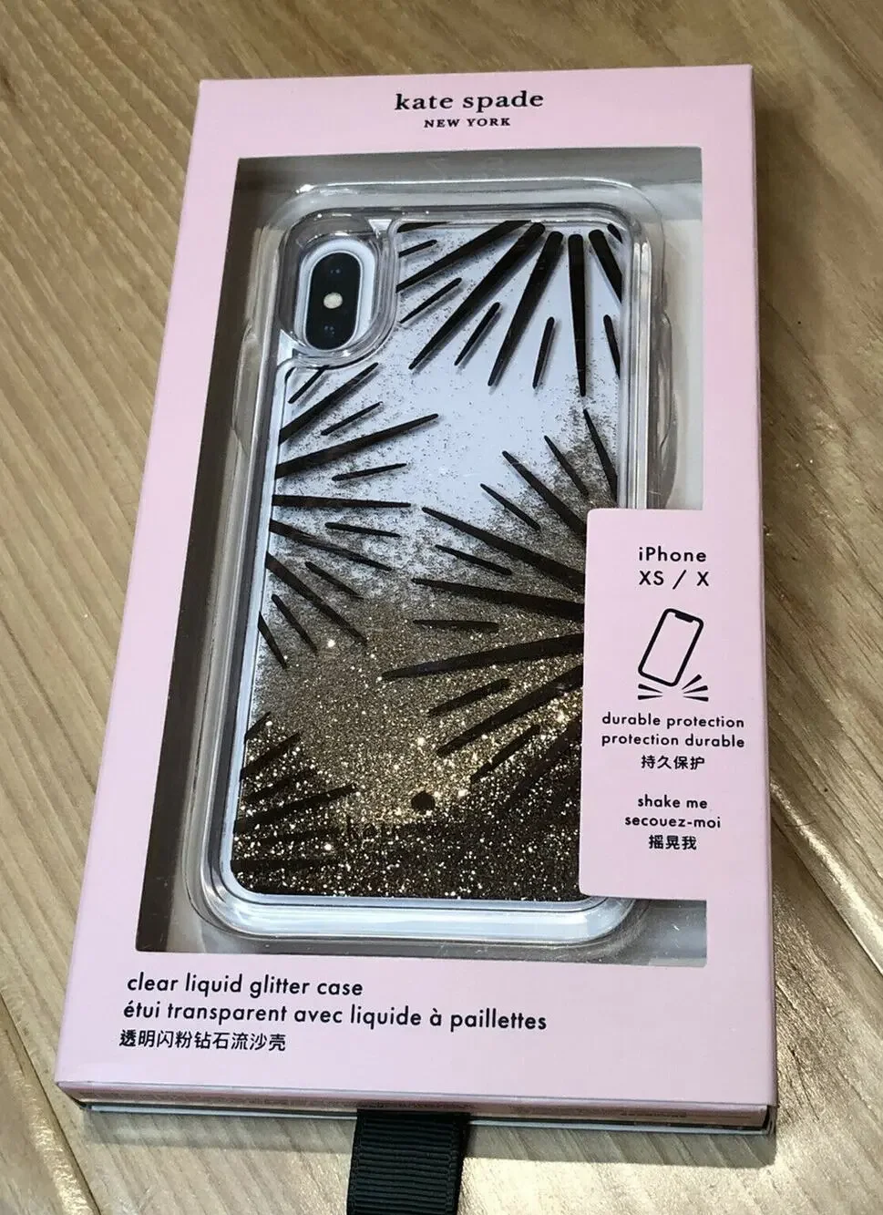 Kate Spade Festive Clear Liquid IPhone Xs/X Case